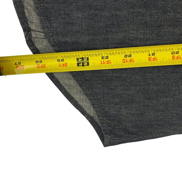 J.Crew Women's Dark Denim Button-Up Shirt XS Long Sleeves Casual Streetwear - Picture 4 of 10